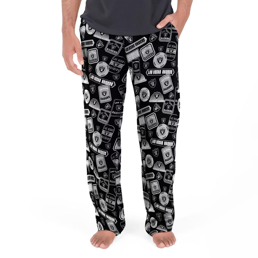 NFL Las Vegas Raiders Concepts Sport Grady Pajama Pant- Black