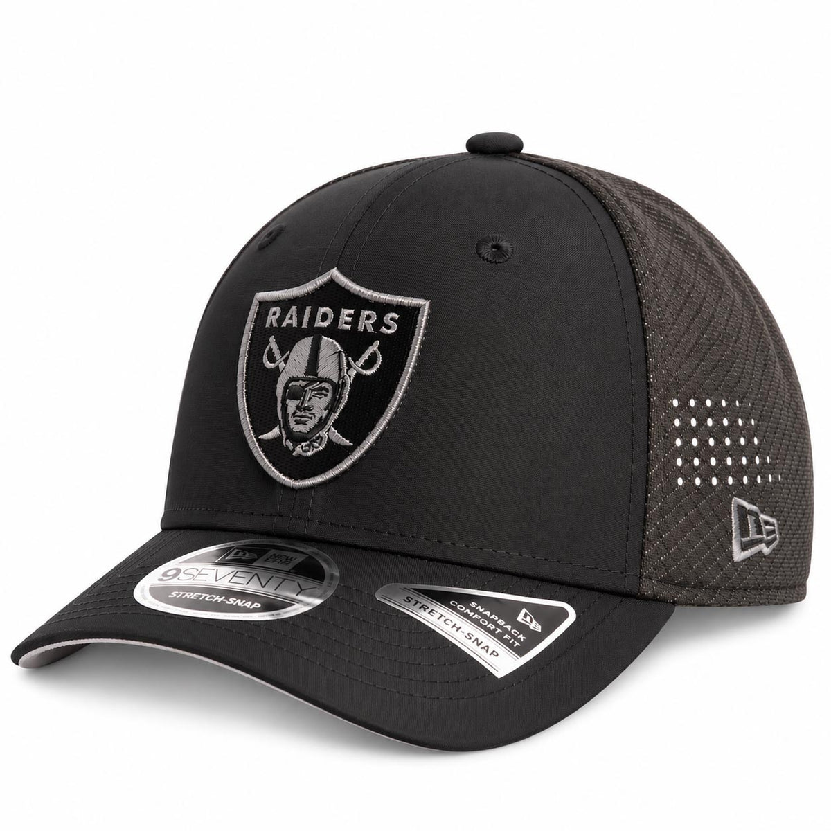 NFL Las Vegas Raiders New Era Black Pearl Trucker 9SEVENTY Stretch-Snap Hat- Black