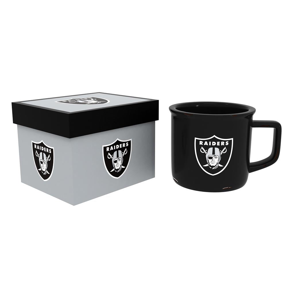 NFL Las Vegas Raiders Evergreen 14oz Ceramic Camp Cup - Black
