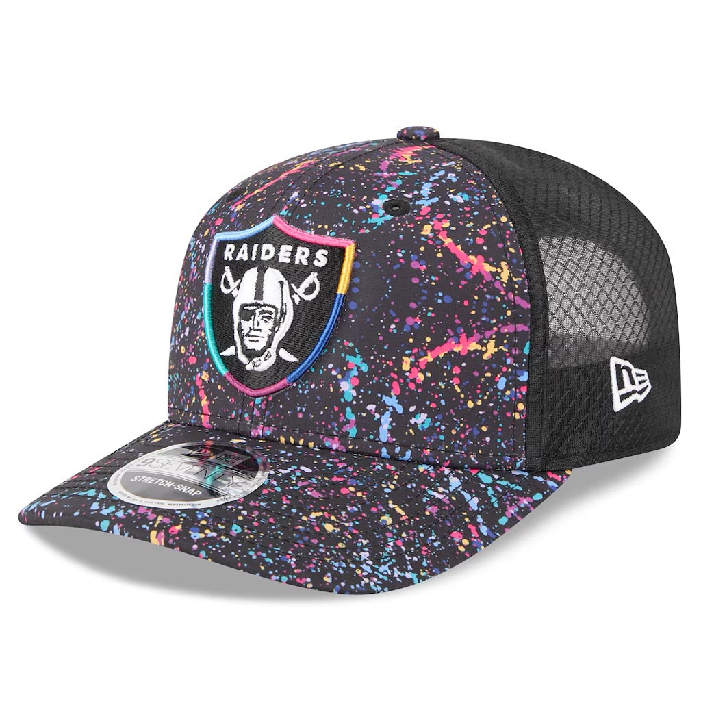 NFL Las Vegas Raiders New Era 2025 Crucial Catch 9SEVENTY Stretch-Snapback Hat - Black
