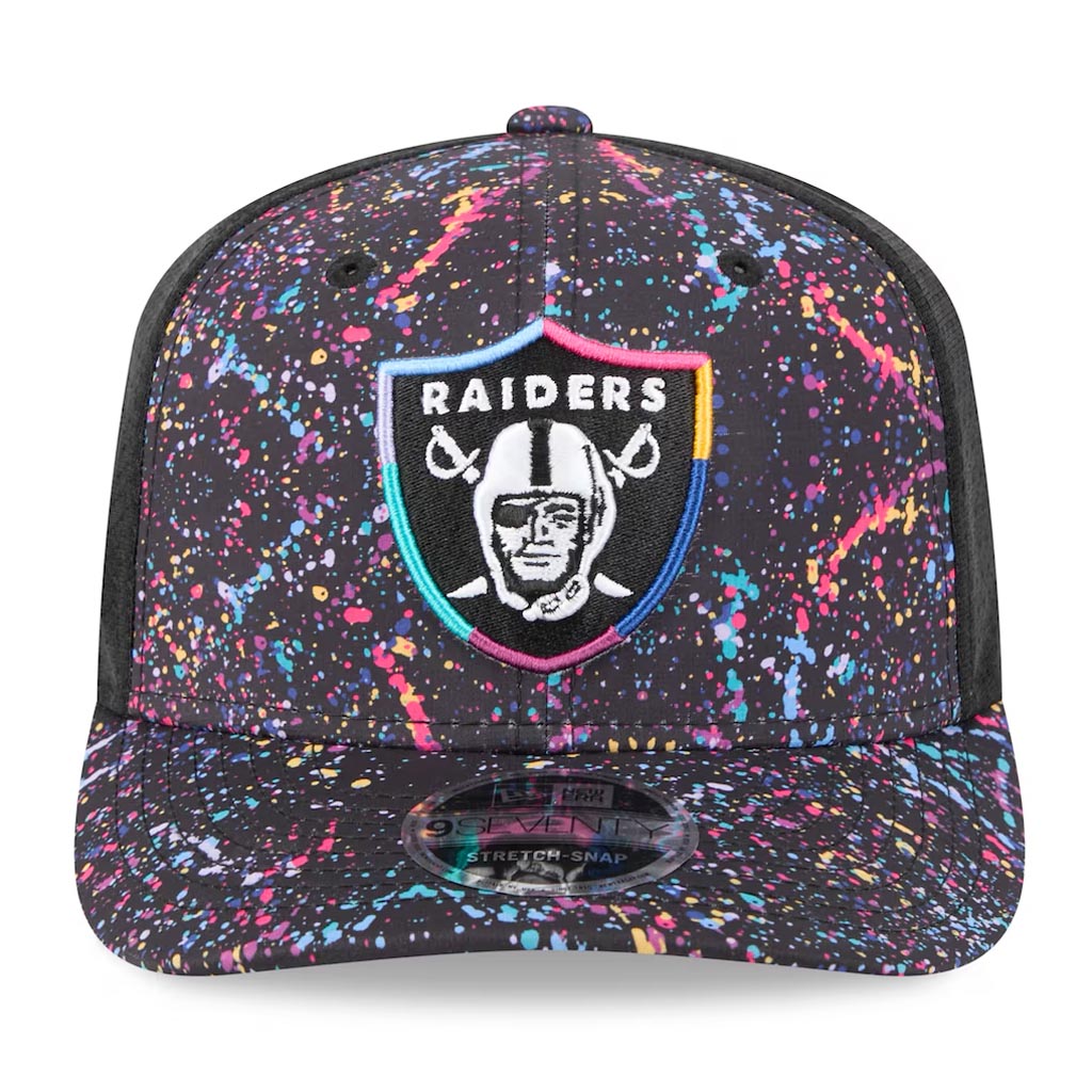 NFL Las Vegas Raiders New Era 2025 Crucial Catch 9SEVENTY Stretch-Snapback Hat - Black
