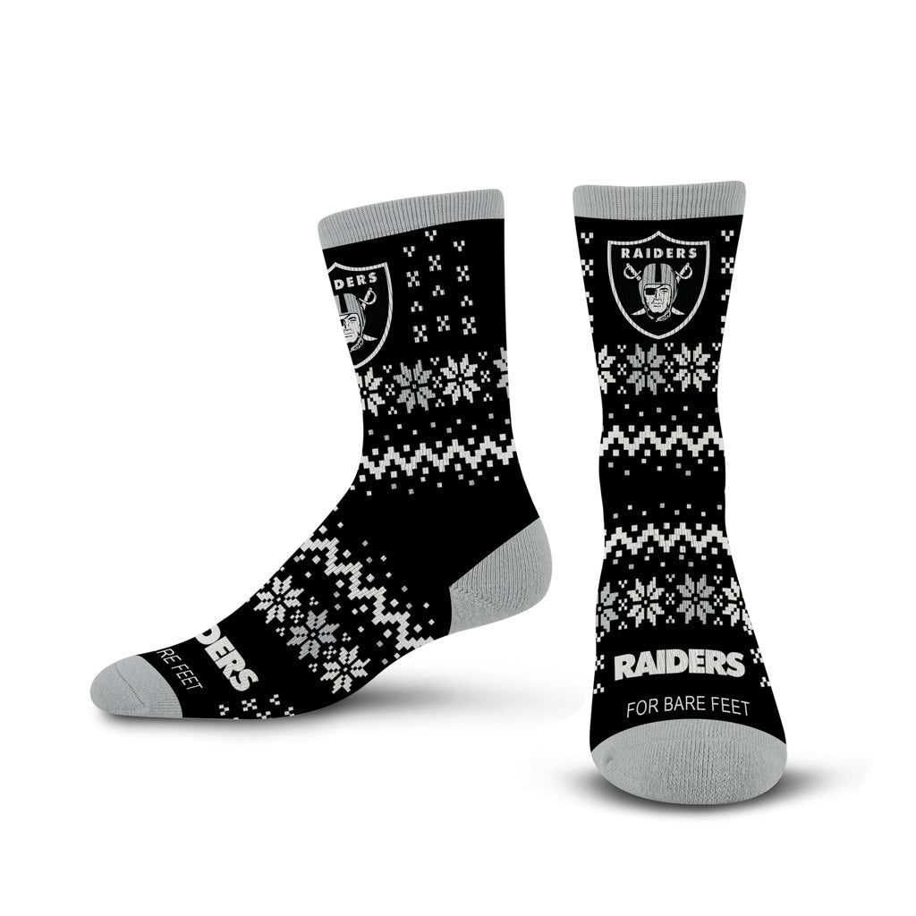 NFL Las Vegas Raiders For Bare Feet Team Sweater Socks - Black