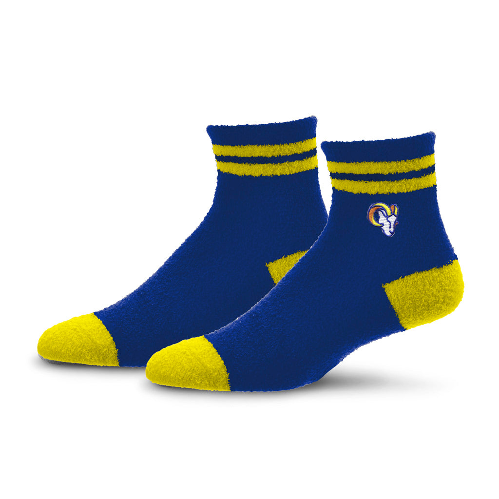 NFL Los Angeles Rams For Bare Feet Stripe Cozy Socks - Blue