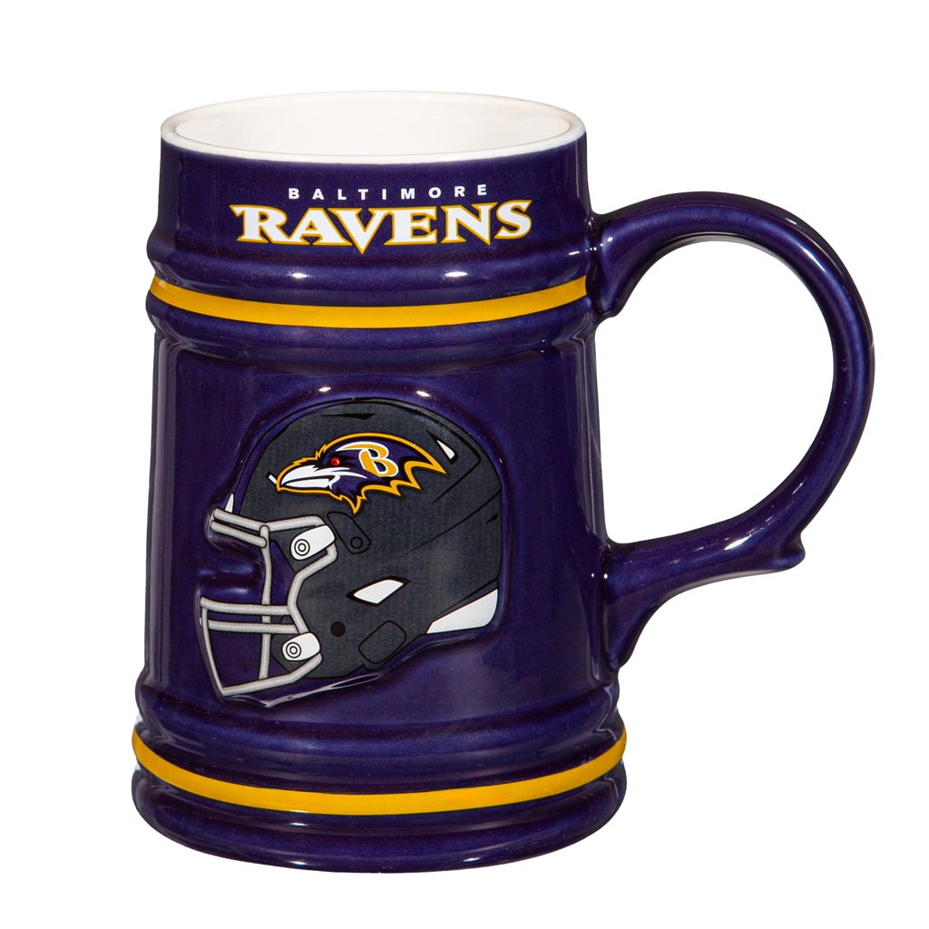 NFL Baltimore Ravens Evergreen 24oz Ceramic Stein Cup - Purple