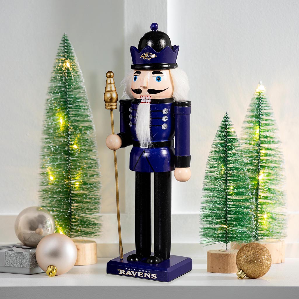 NFL Baltimore Ravens Evergreen 12" Nutcracker