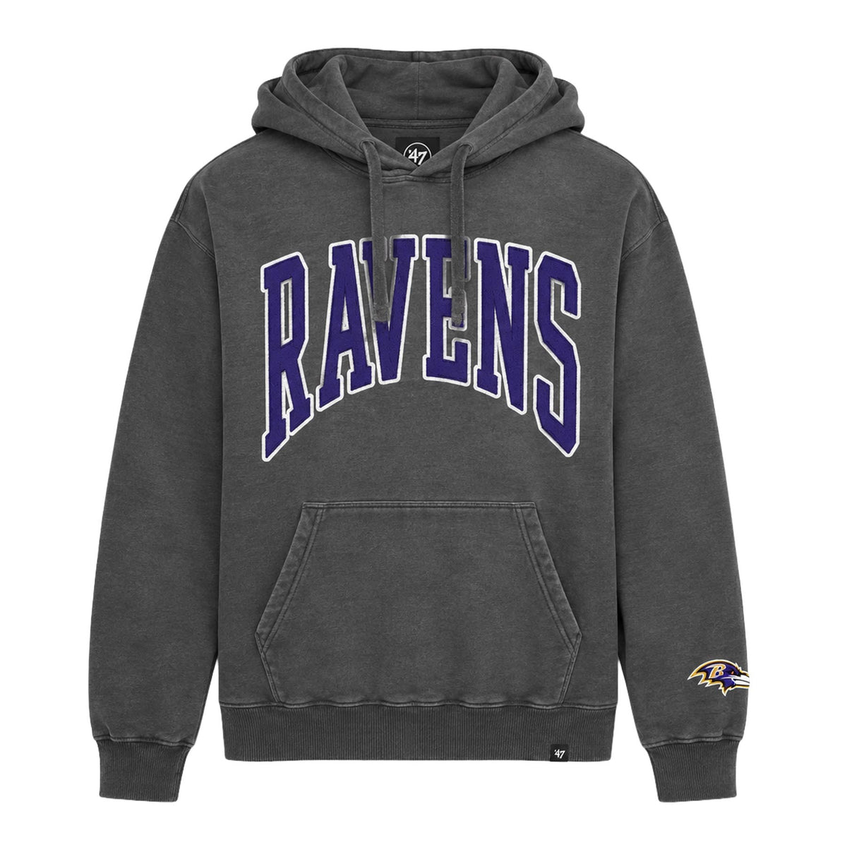 NFL Baltimore Ravens '47 Groton French Terry Pullover Hoodie- Charcoal
