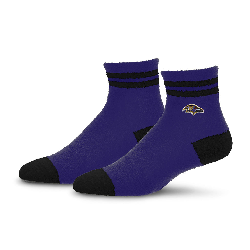 NFL Baltimore Ravens For Bare Feet Stripe Cozy Socks - Purple
