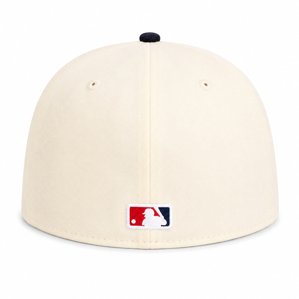 MLB Boston Red Sox New Era Two-Tone Summer Flower 59FIFTY Fitted Hat - Cream