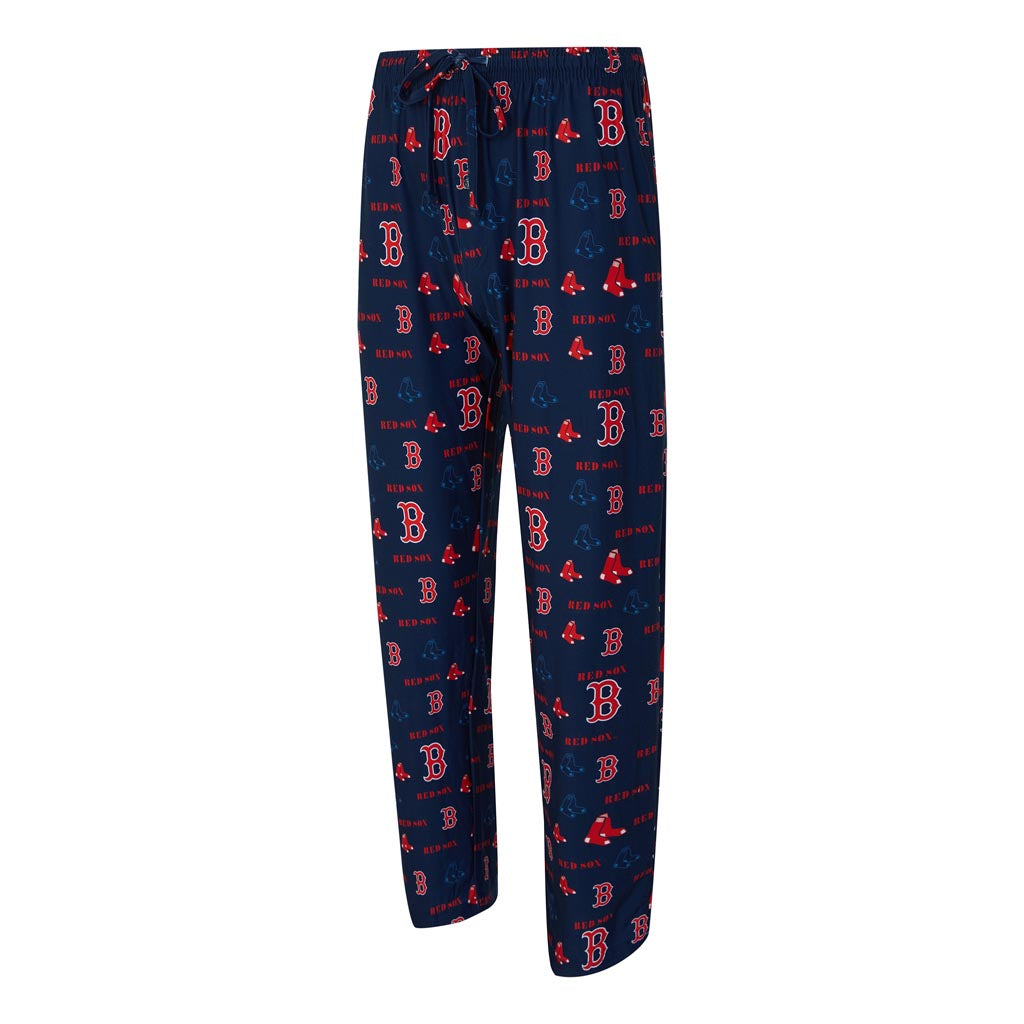MLB Boston Red Sox Concepts Sport Mosaic All Over Print PJ Pants - Navy