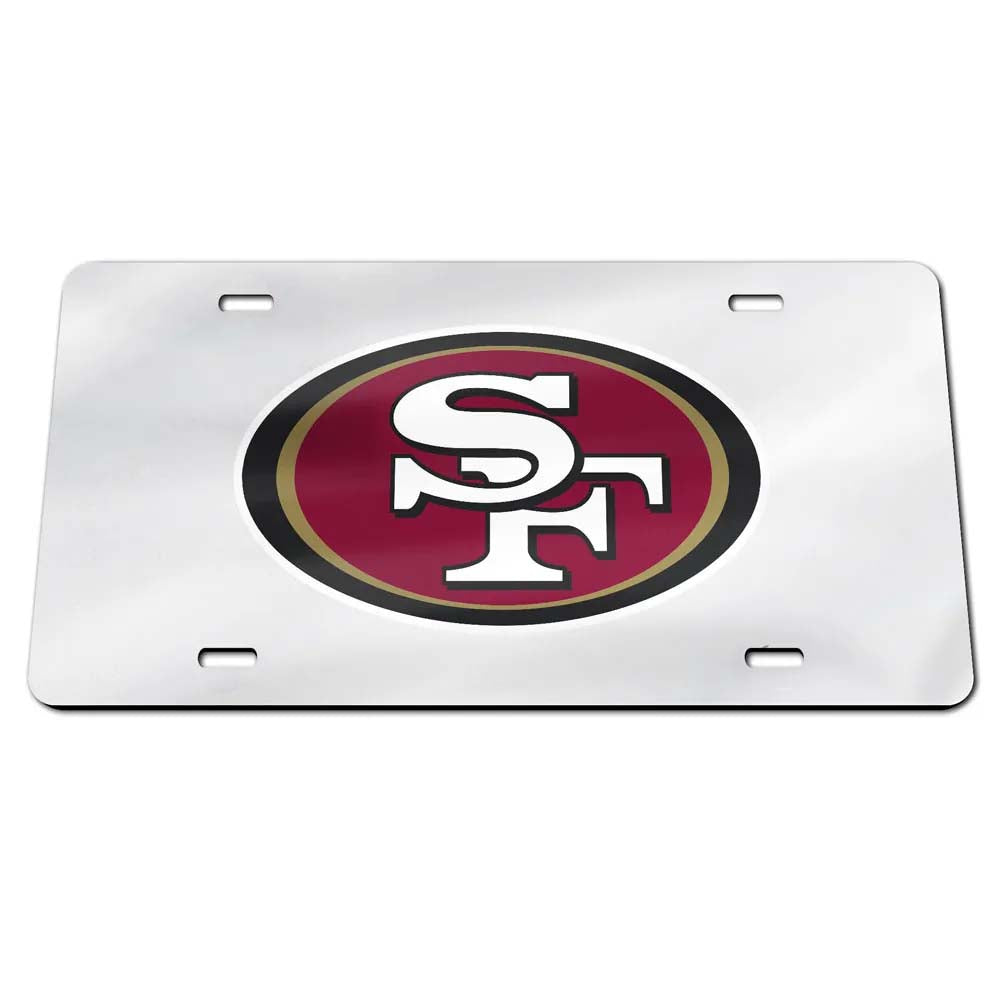 NFL San Francisco 49ers Wincraft Silver Acrylic License Plate