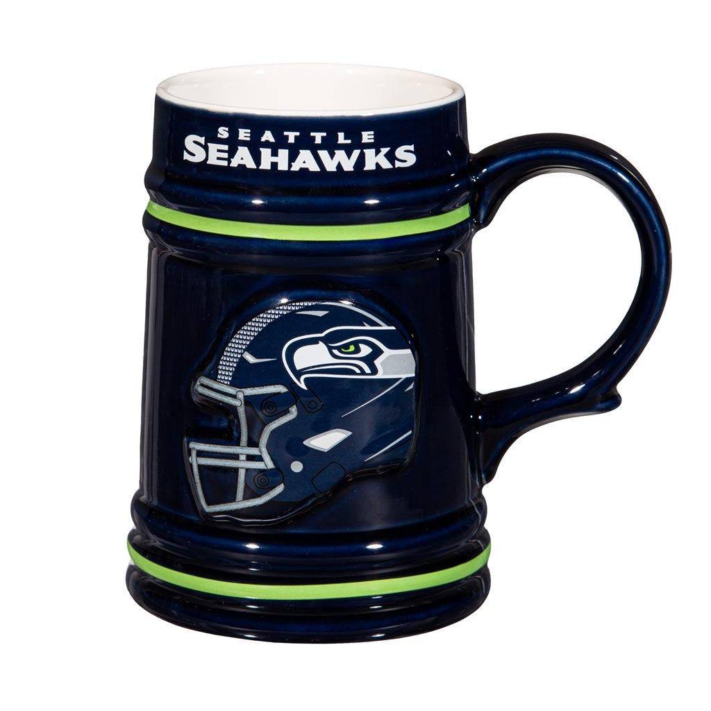 NFL Seattle Seahawks Evergreen 24oz Ceramic Stein Cup - Navy