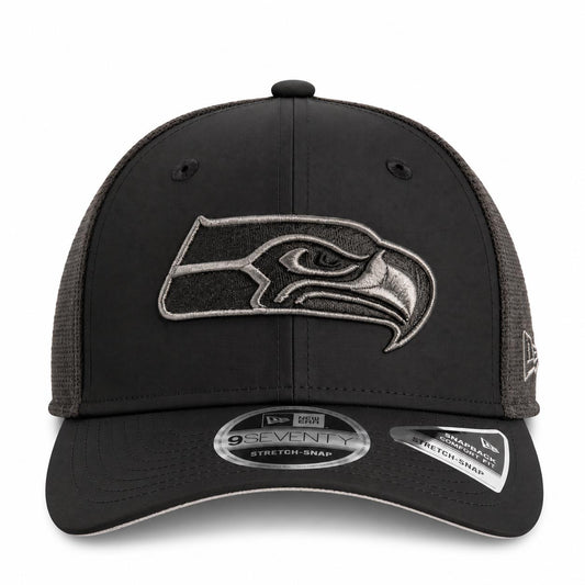 NFL Seattle Seahawks New Era Black Pearl Trucker 9SEVENTY Stretch-Snap Hat- Black