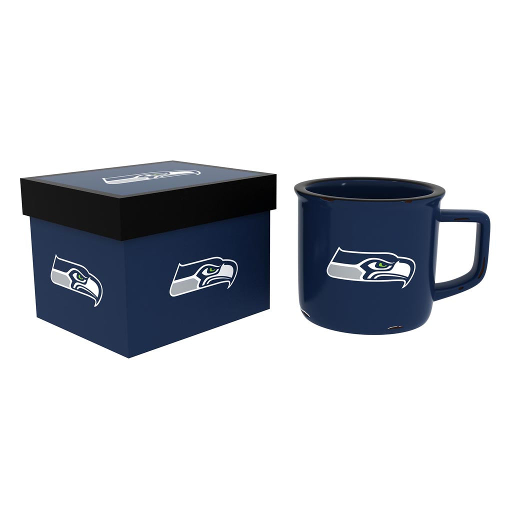 NFL Seattle Seahawks Evergreen 14oz Ceramic Camp Cup - Navy