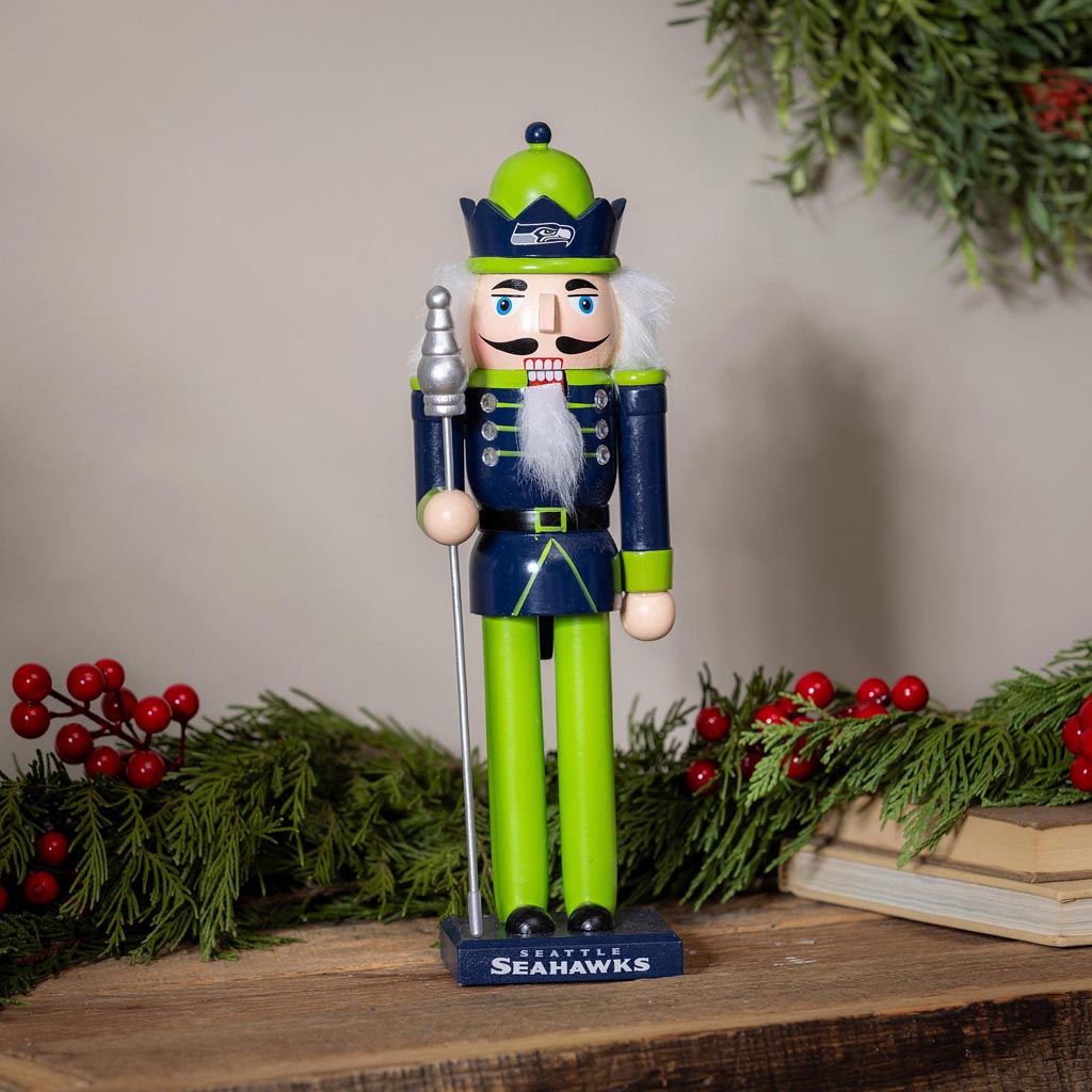 NFL Seattle Seahawks Evergreen 12" Nutcracker