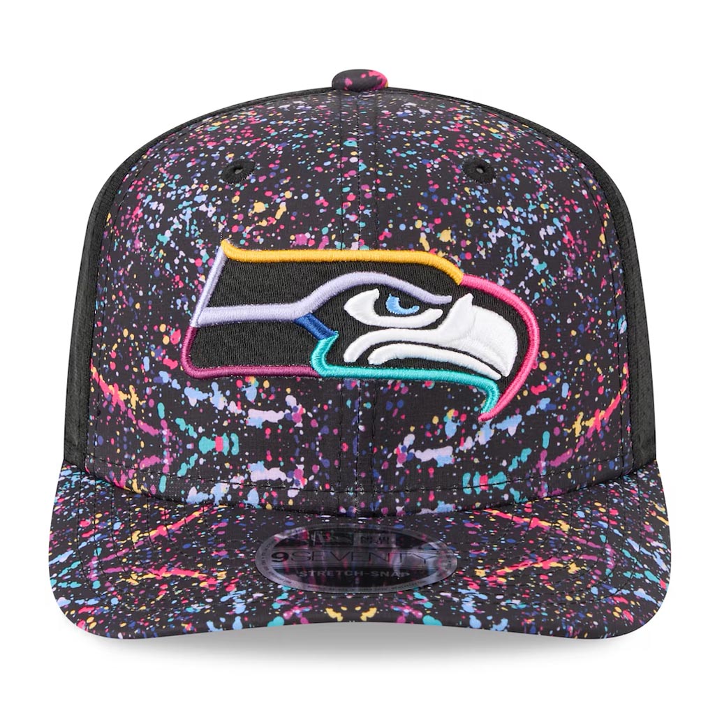 NFL Seattle Seahawks New Era 2025 Crucial Catch 9SEVENTY Stretch-Snapback Hat - Black