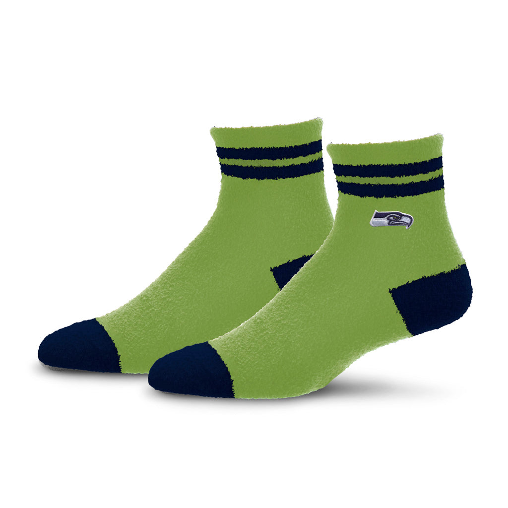NFL Seattle Seahawks For Bare Feet Stripe Cozy Socks - Green