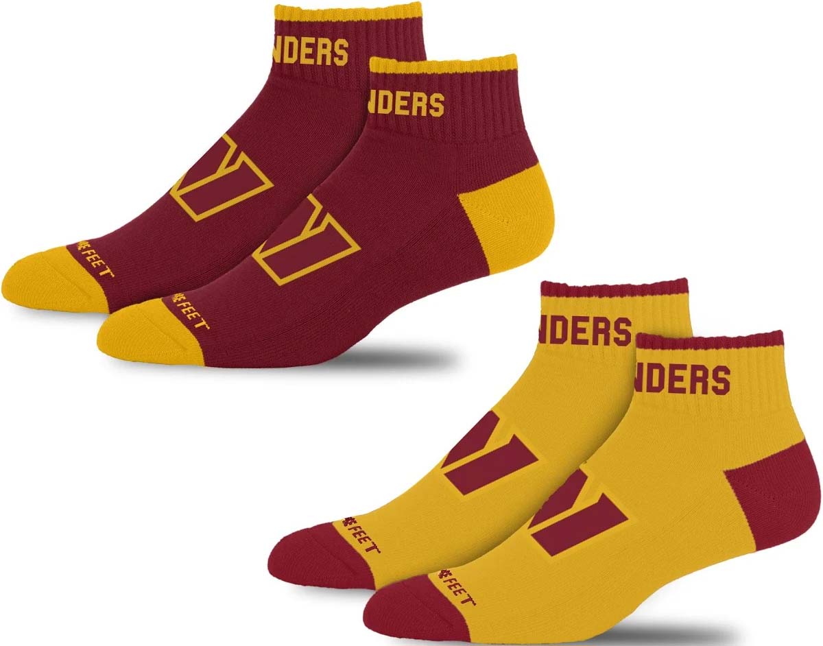 NFL Washington CommandersFor Bare Feet  Front & Center 2-Pack Sock