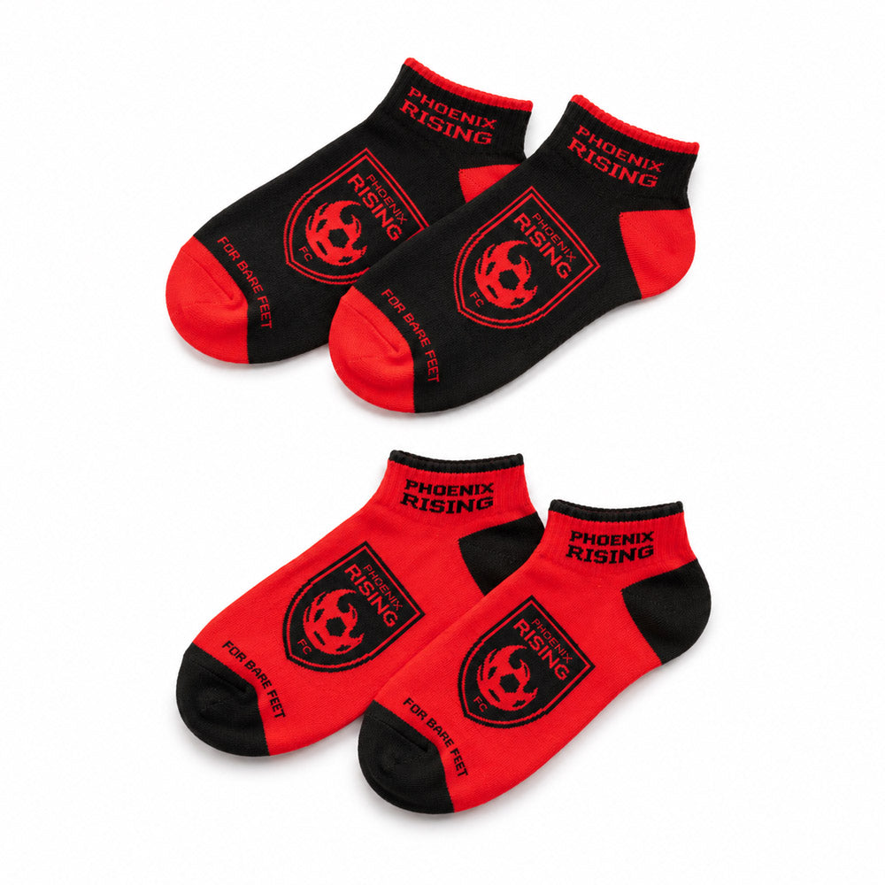 USL Phoenix Rising For Bare Feet Front & Center 2-Pack Socks