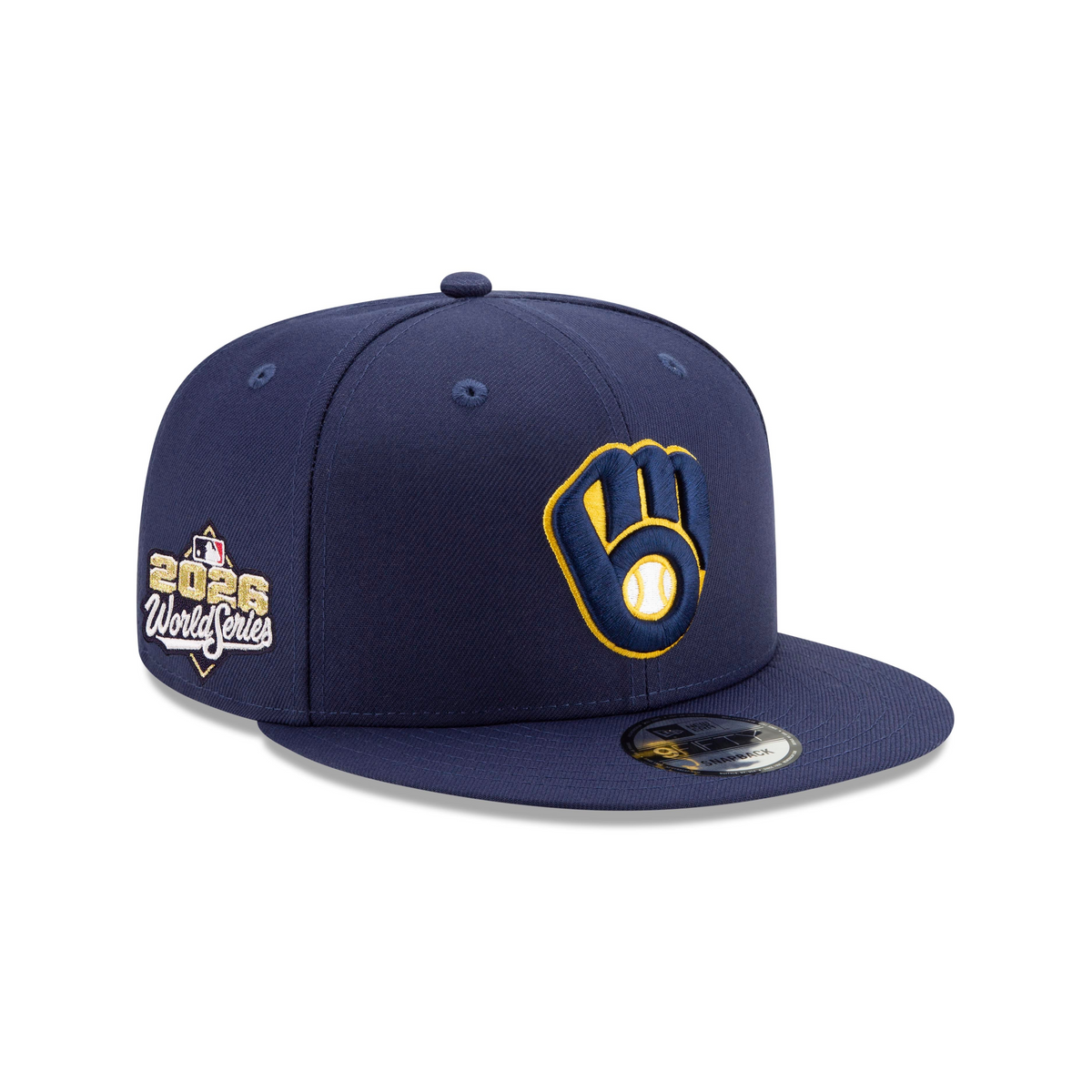 MLB Milwaukee Brewers New Era 2026 World Series Patch 9FIFTY Snapback Hat- Navy