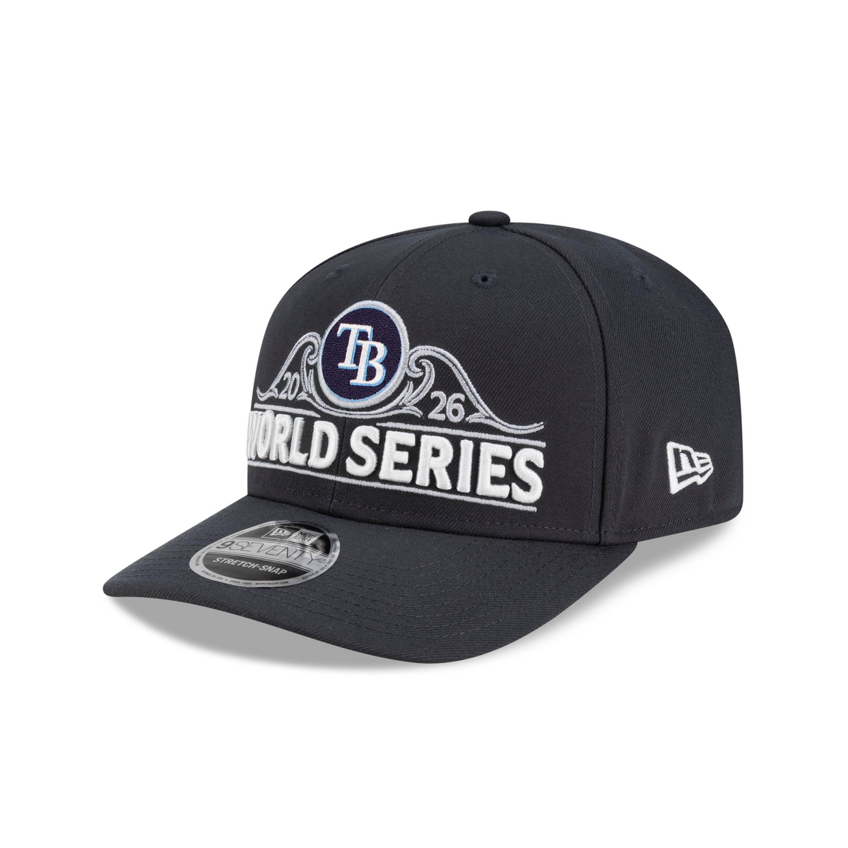 MLB Tampa Bay Rays New Era 2026 World Series American League Champions Locker Room 9SEVENTY Snapback Hat- Charcoal