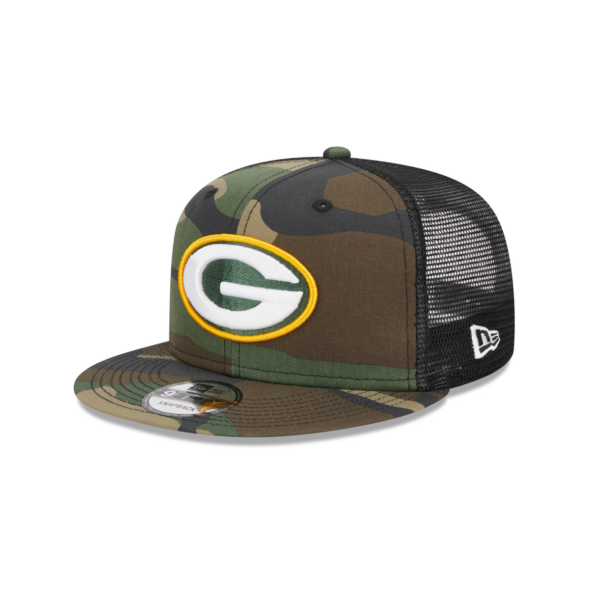 NFL Green Bay Packers New Era Mesh Trucker 9FIFTY Snapback Hat- Camo
