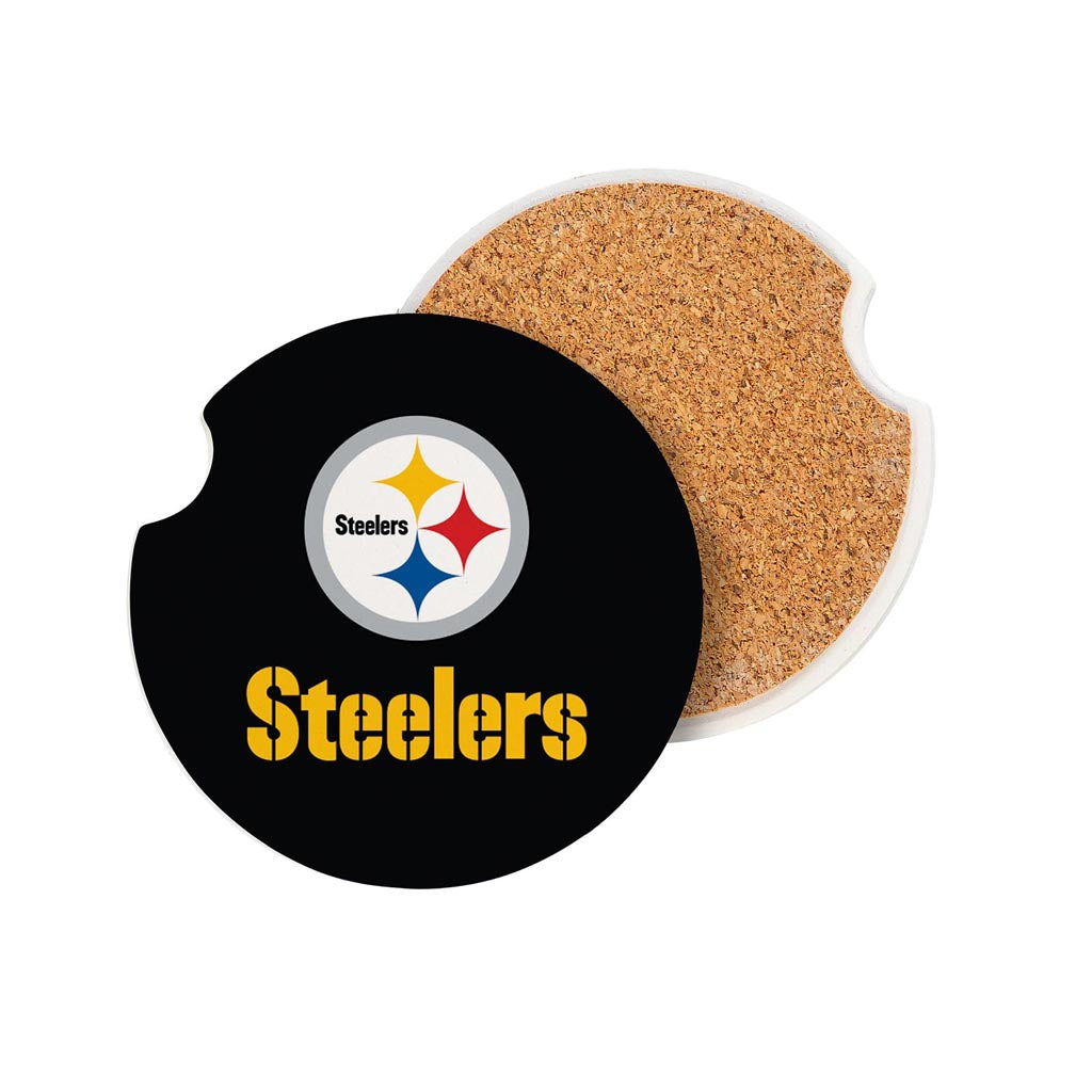 NFL Pittsburgh Steelers Evergreen 2-Pack Car Coasters