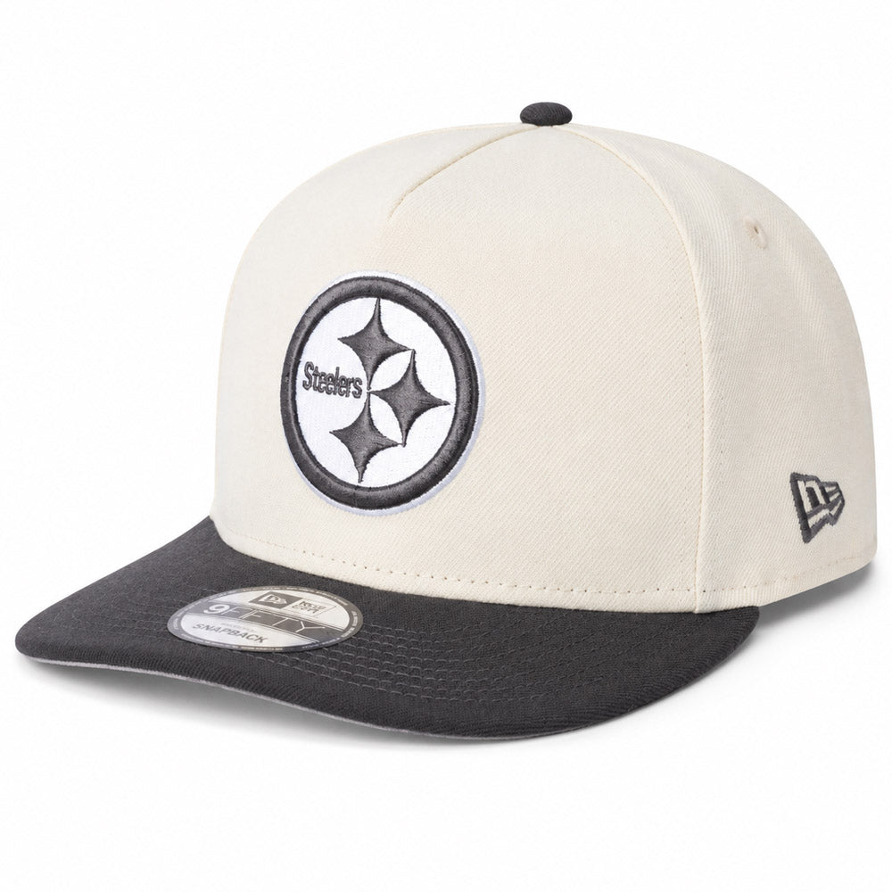 NFL Pittsburgh Steelers New Era Gridiron Chrome 9FIFTY A-Frame- Cream
