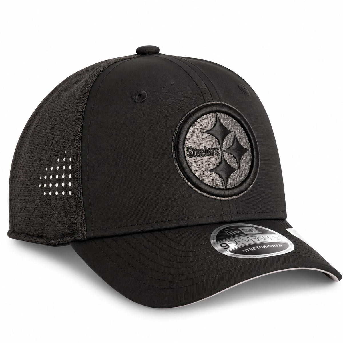 NFL Pittsburgh Steelers New Era Black Pearl Trucker 9SEVENTY Stretch-Snap Hat- Black