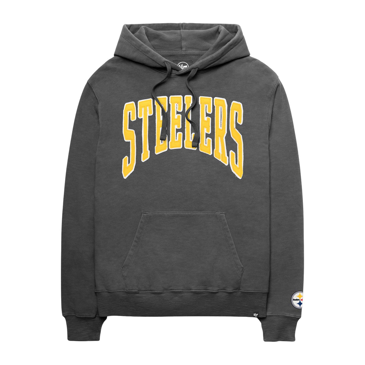 NFL Pittsburgh Steelers '47 Groton French Terry Pullover Hoodie- Charcoal