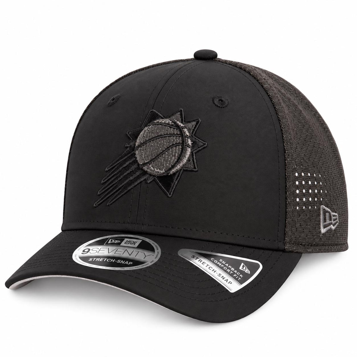 NBA Phoenix Suns New Era Black Pearl Trucker 9SEVENTY Stretch-Snap Hat- Black