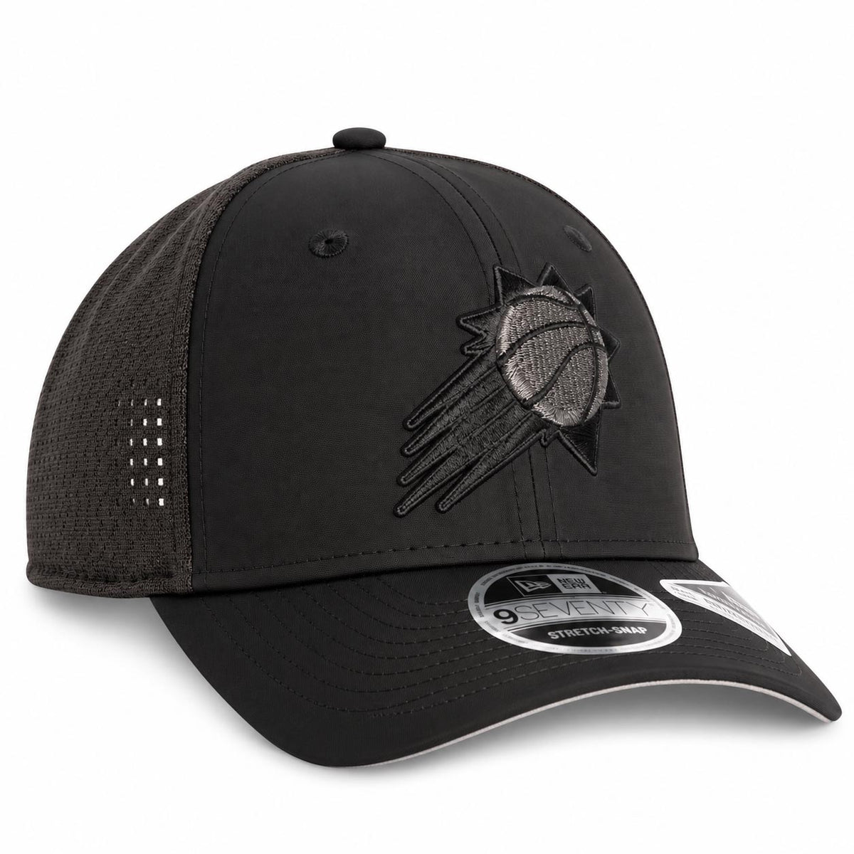 NBA Phoenix Suns New Era Black Pearl Trucker 9SEVENTY Stretch-Snap Hat- Black