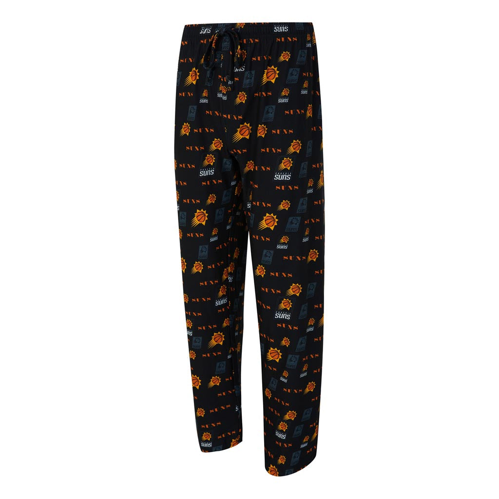 NBA Phoenix Suns Concepts Sport Mosaic All Over Print PJ Pants - Black