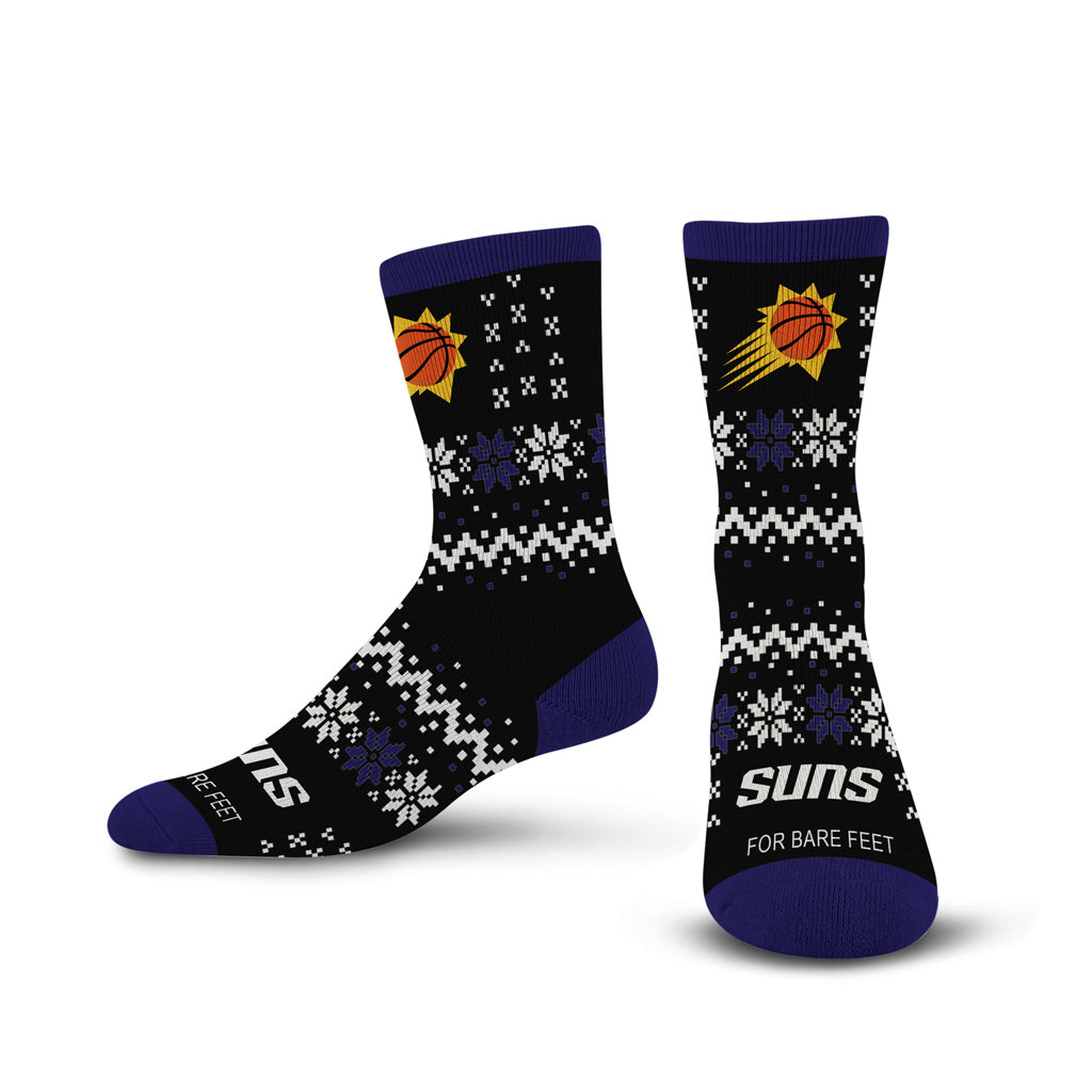 NBA Phoenix Suns For Bare Feet Team Sweater Socks - Black