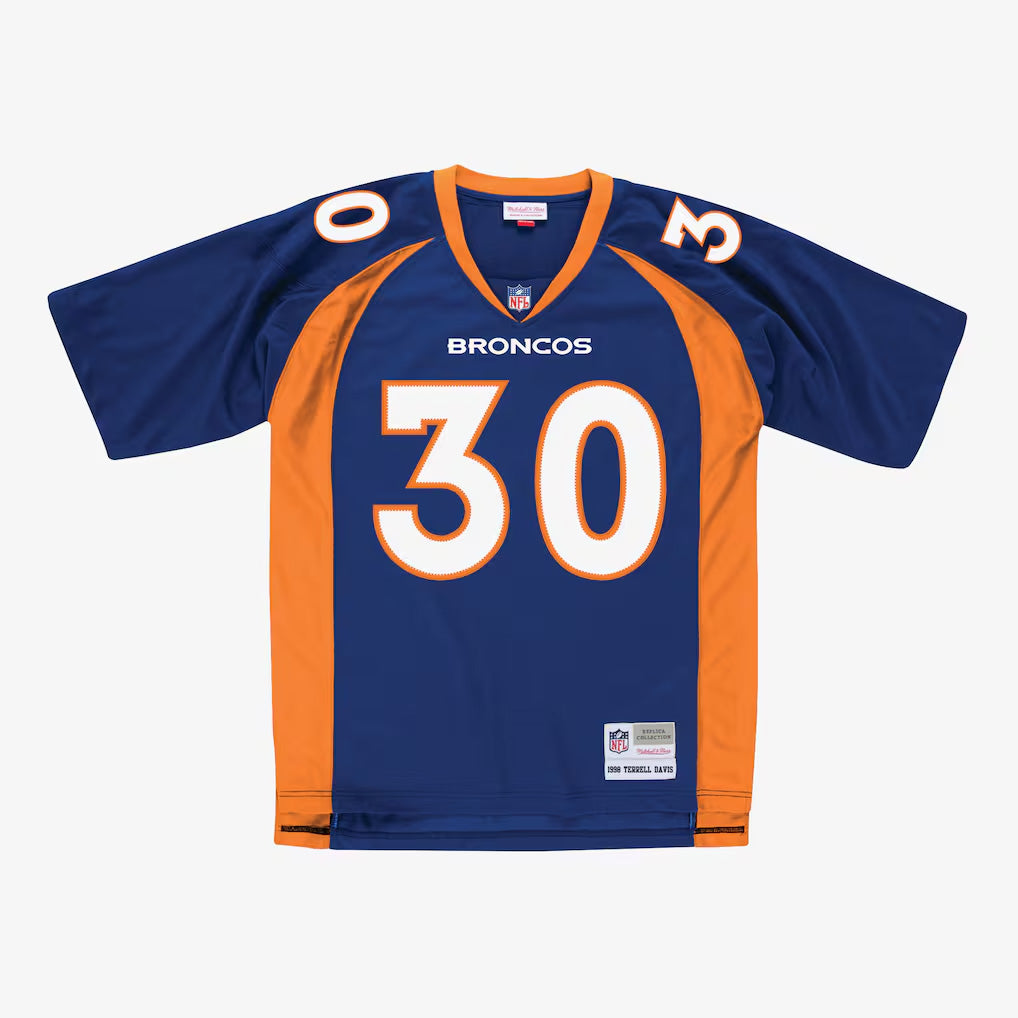 NFL Denver Broncos Terrell Davis Mitchell & Ness 1998 Legacy Jersey- Navy
