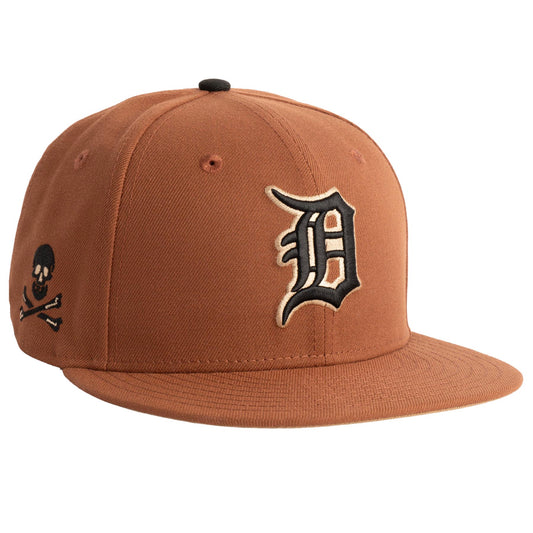 MLB Detroit Tigers New Era Jolly Roger 59FIFTY Fitted Hat- Brown