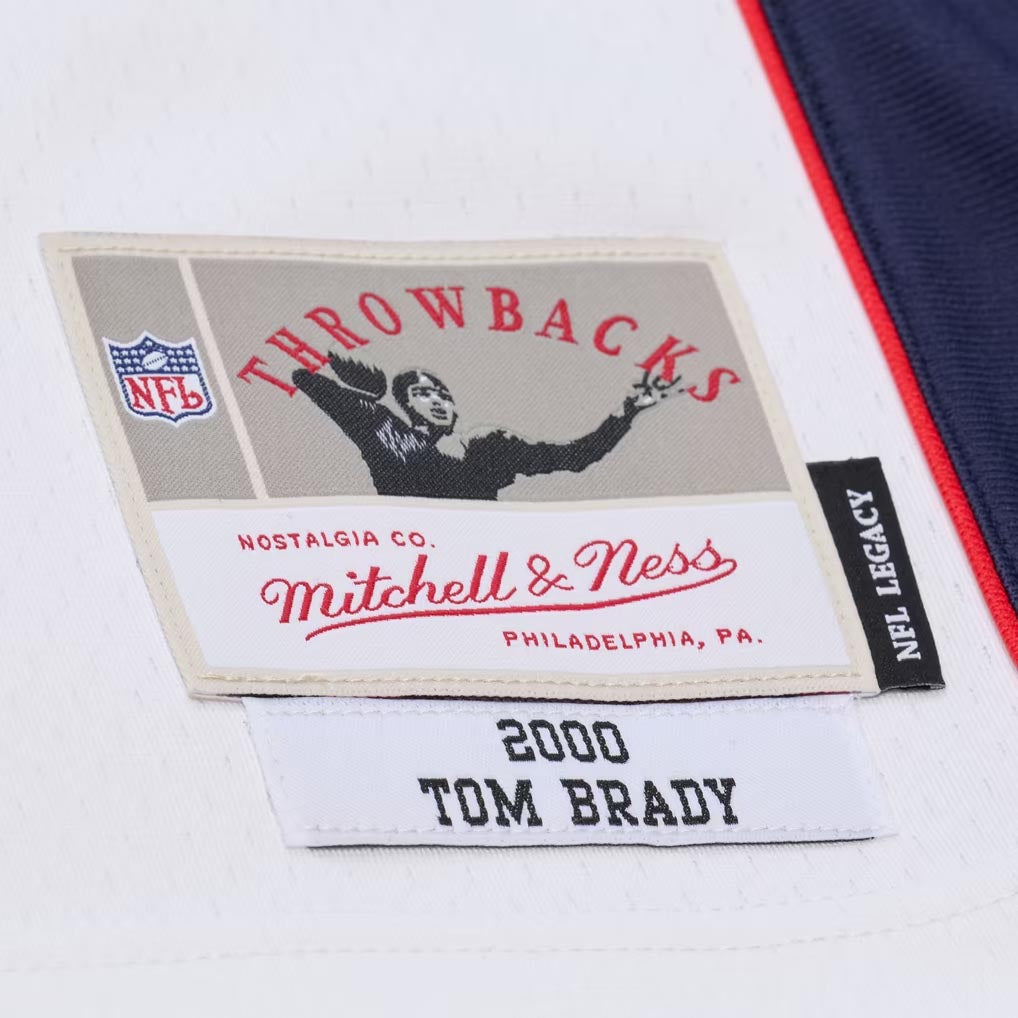NFL New England Patriots Tom Brady Mitchell & Ness 2000 Legacy Jersey- White