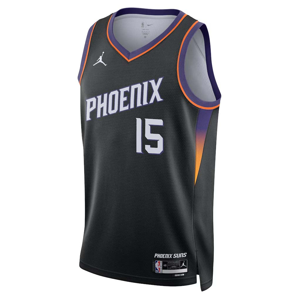 NBA Phoenix Suns Devin Booker Nike #15 Statement Swingman Jersey- Black