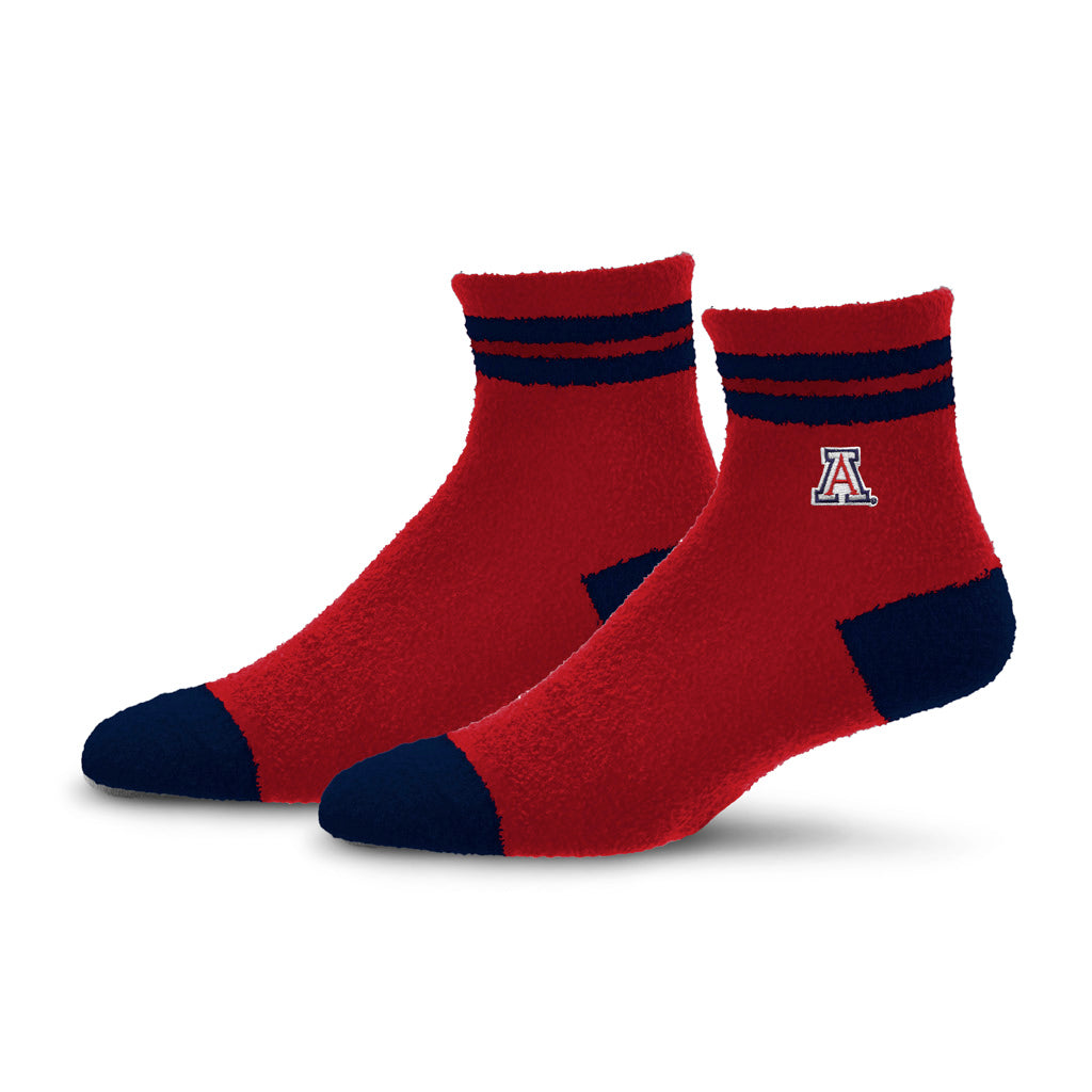 NCAA Arizona Wildcats For Bare Feet Stripe Cozy Socks - Red