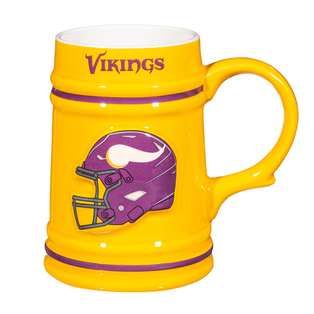 NFL Minnesota Vikings Evergreen 24oz Ceramic Stein Cup - Yellow