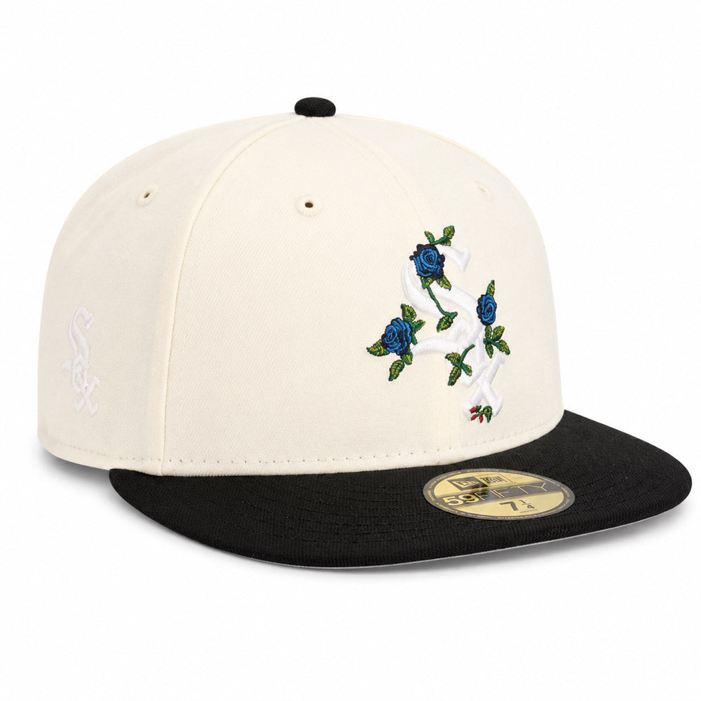 MLB Chicago White Sox New Era Two-Tone Summer Flower 59FIFTY Fitted Hat - Cream