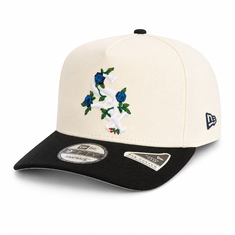 MLB Chicago White Sox New Era Two-Tone Summer Flower 9FIFTY A-Frame Snapback Hat - Cream