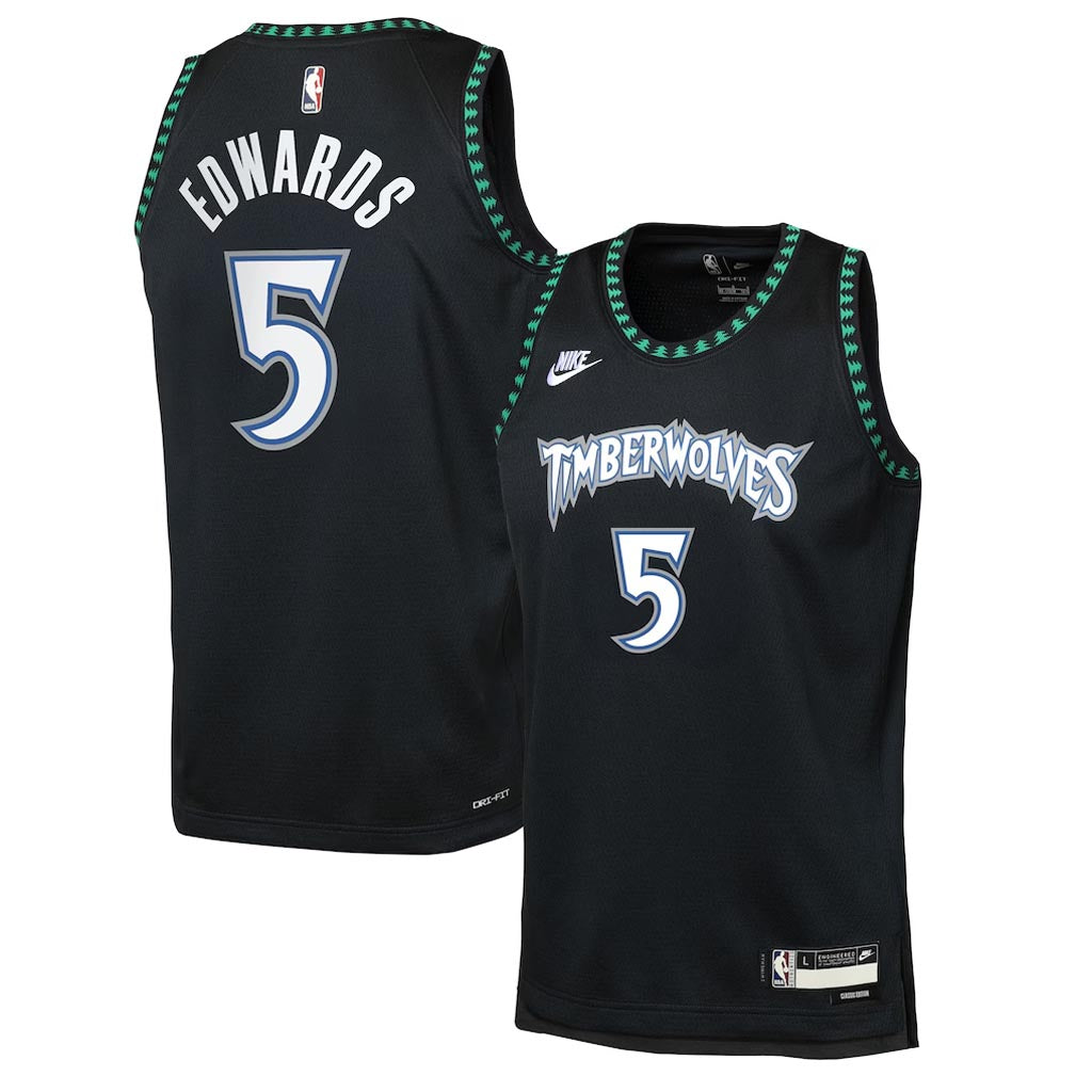 NBA Minnesota Timberwolves Anthony Edwards Youth Nike 2025-26 Hardwood Classics Swingman Jersey - Black