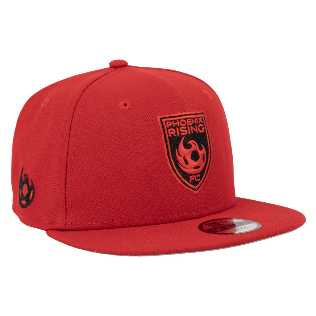 Phoenix Rising Youth New Era Black Shield 9FIFTY Snapback Hat - Red