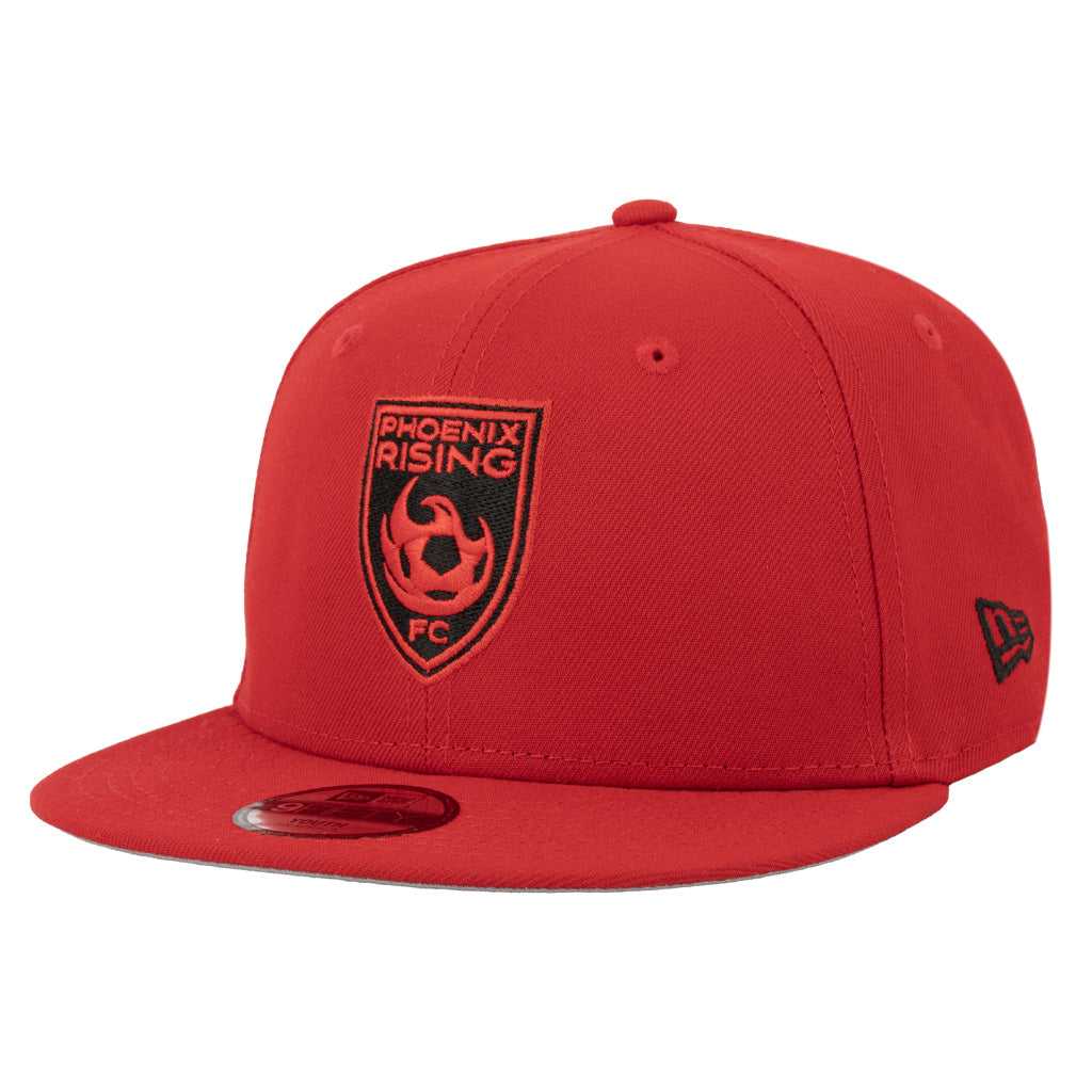 Phoenix Rising Youth New Era Black Shield 9FIFTY Snapback Hat - Red
