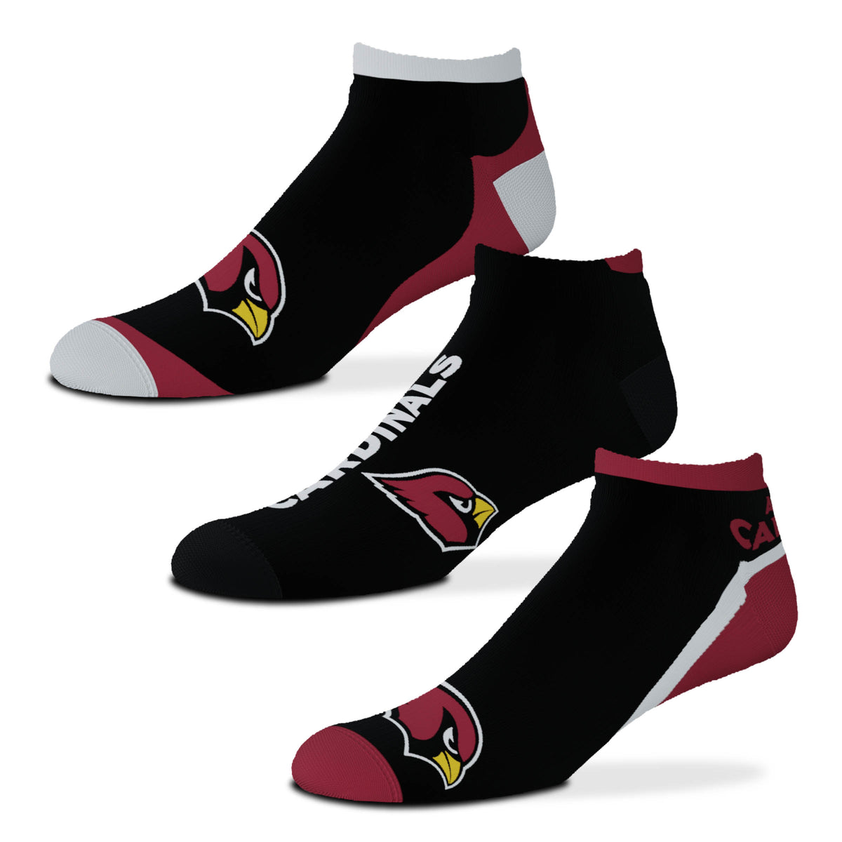 NFL Arizona Cardinals For Bare Feet Flash 3-Pack Socks