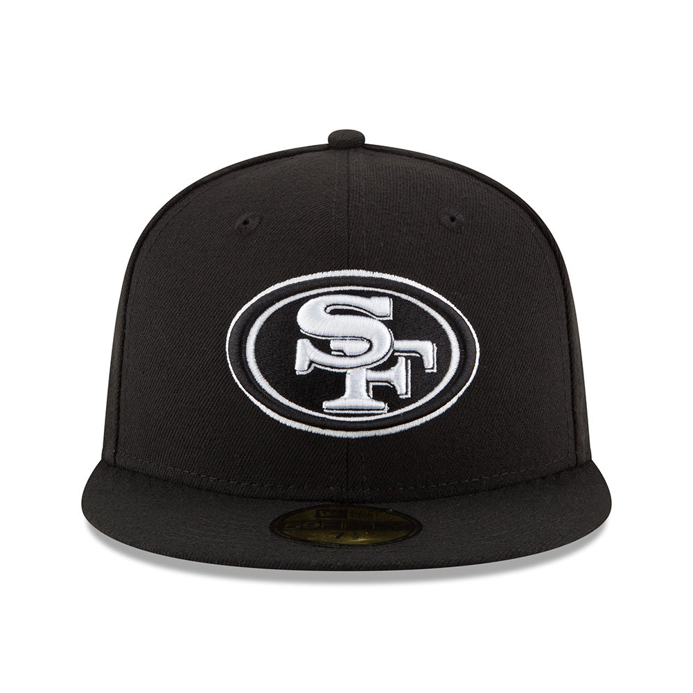 NFL San Francisco 49ers New Era Black &amp; White 59FIFTY Fitted