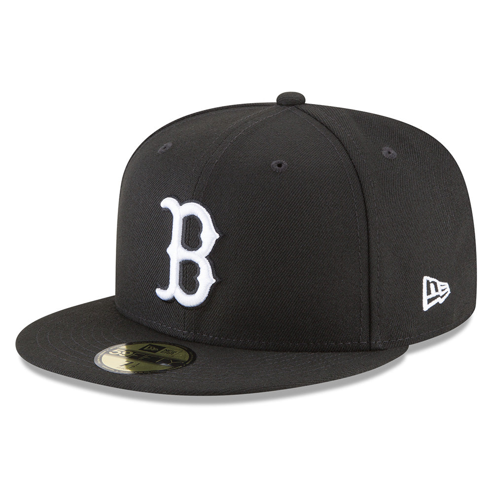 MLB Boston Red Sox New Era Black &amp; White 59FIFTY Fitted