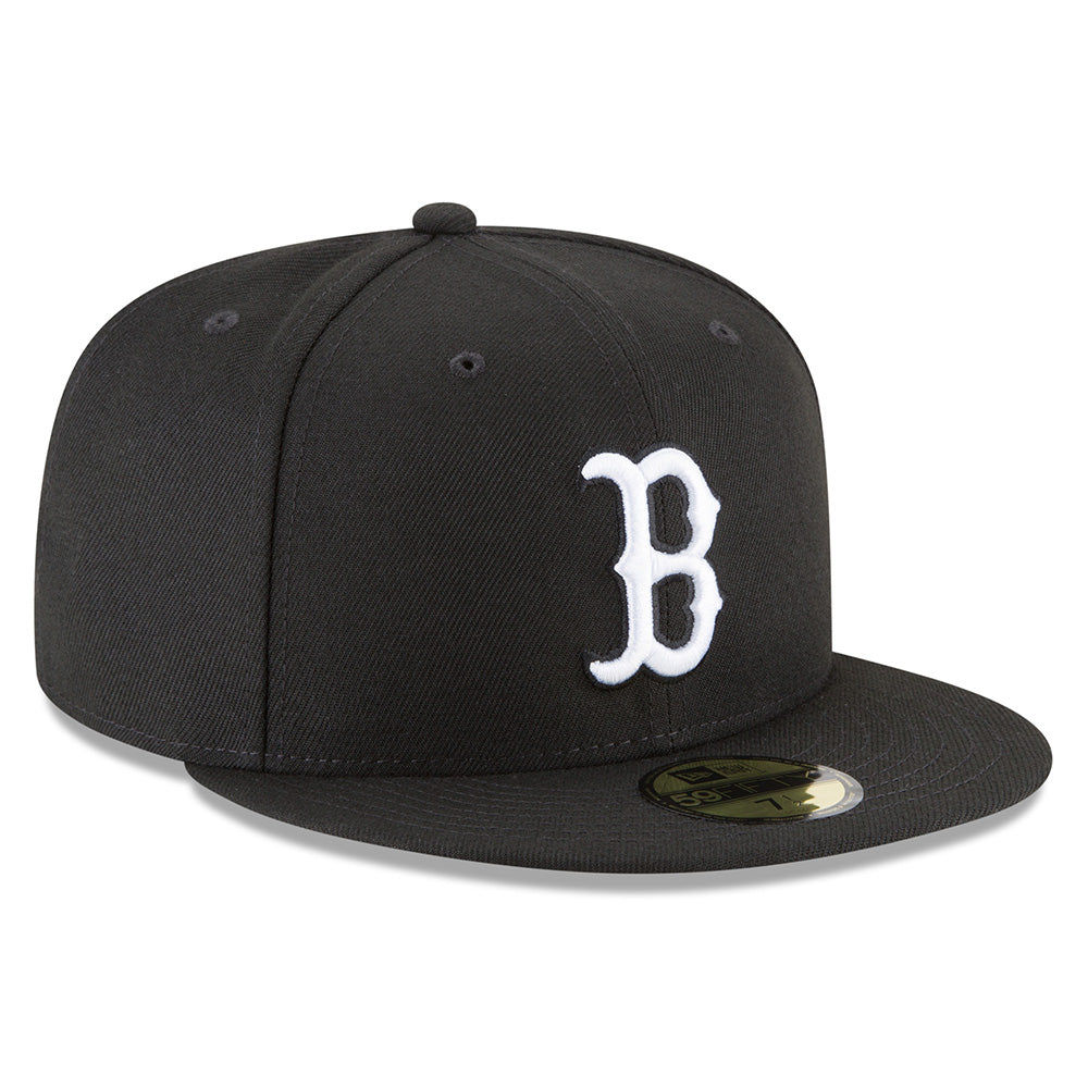 MLB Boston Red Sox New Era Black &amp; White 59FIFTY Fitted