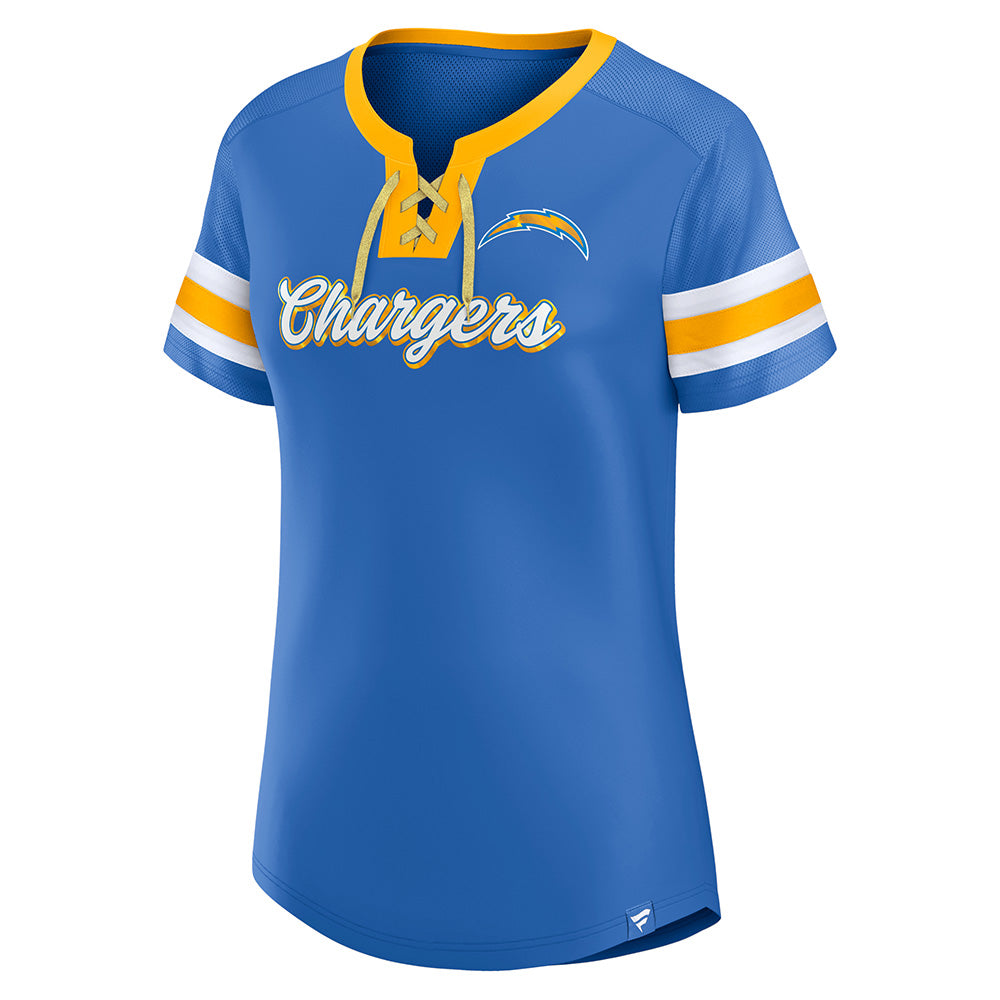 NFL Los Angeles Chargers Women&#39;s Fanatics Original State Lace-Up Top