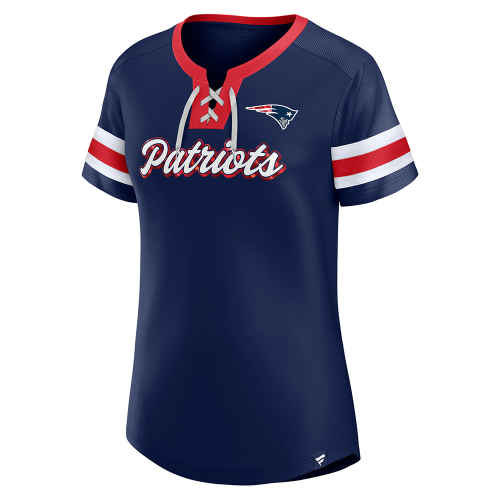 NFL New England Patriots Women&#39;s Fanatics Original State Lace-Up Top